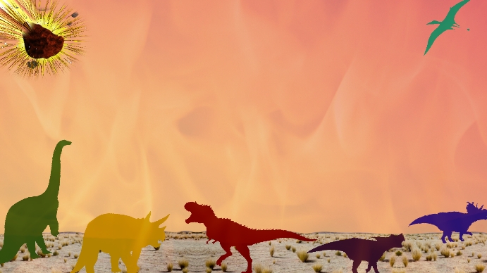 Powerpoint Dinosaurs extinction Background Template | PosterMyWall