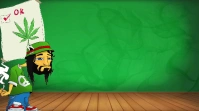 Powerpoint Free Weed Marijuana Background Presentación (16:9) template