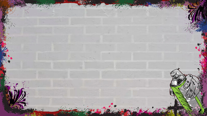 Powerpoint Graffiti Background งานนำเสนอ Presentation (16:9) template