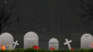 Black Memorial Service Presentation Template
