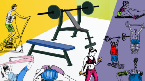 Powerpoint Gym Fitness Background Prezentacja (16:9) template