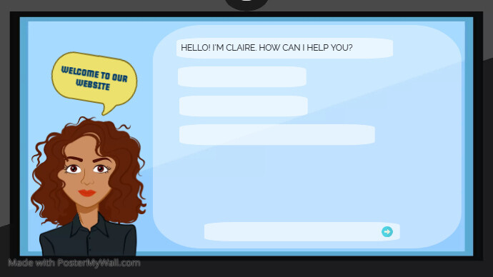 Powerpoint Help desk Chat bot Background Template | PosterMyWall