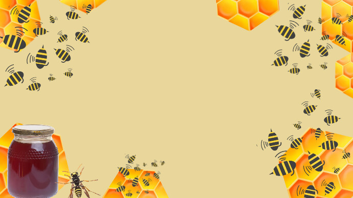Copy of Powerpoint Honey Bees Background | PosterMyWall