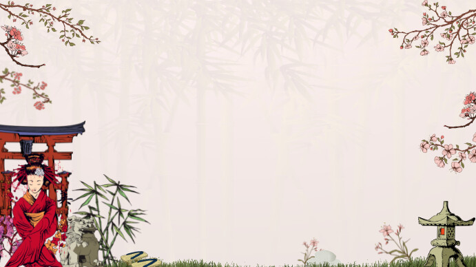 Powerpoint japanese garden Background Template | PosterMyWall