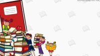 Powerpoint Kids Book Club Background Presentation (16:9) template