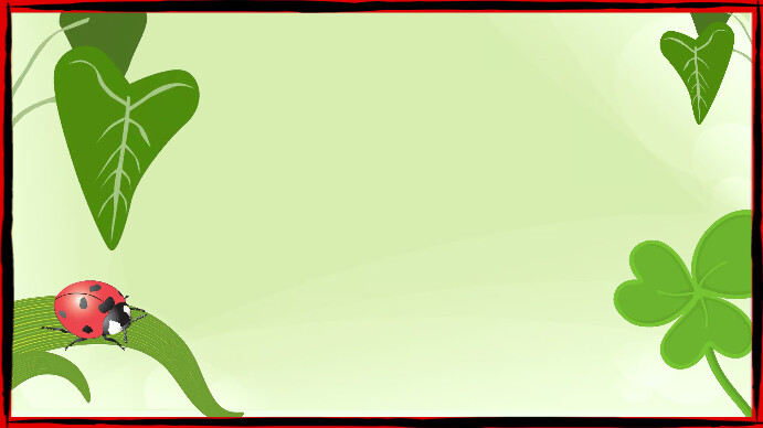 Powerpoint ladybug green background Template | PosterMyWall