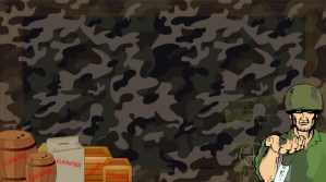 Powerpoint Military Camouflage Background Præsentation (16:9) template