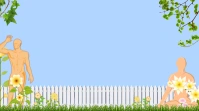 Powerpoint Naked Gardening Background Présentation (16:9) template
