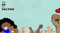 Powerpoint No Racism Background Presentation (16:9) template