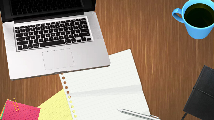 Powerpoint Office Desk Background Template | PosterMyWall