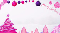 Powerpoint Pink Christmas Background Apresentação (16:9) template