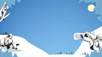 Powerpoint Snowboard Background Presentazione (16:9) template