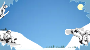 Powerpoint Snowboard Background Prezentacja (16:9) template