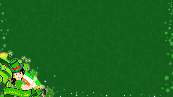 Powerpoint St. Patrick's Day Background Presentation (16:9) template