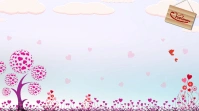 Powerpoint Valentines Love Garden Background Presentation (16:9) template