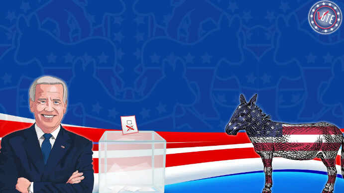 Powerpoint Vote Joe Biden Background Voorlegging (16:9) template