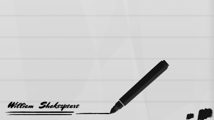 Powerpoint Writing Paper Black Marker Background 演示(16:9) template