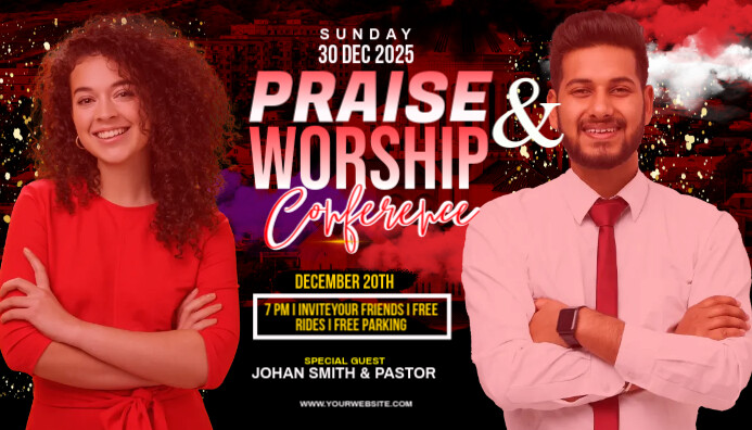 Praise & Worship Blog header template