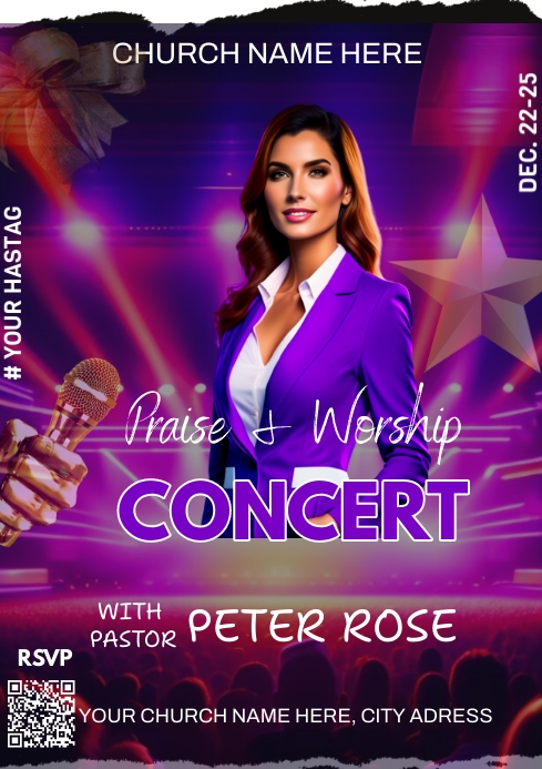 Concert Ad Examples Copy of Praise & Worship Concert Ads | PosterMyWall