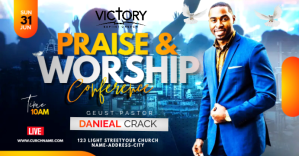 Blauw Praise and Worship Conference Facebook Event Cover Template