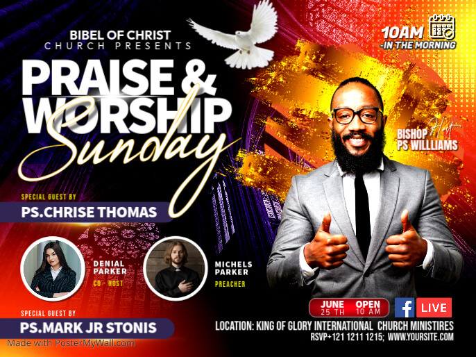 Copy of PRAISE & WORSHIP | PosterMyWall