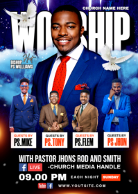 PRAISE & WORSHIP A6 template