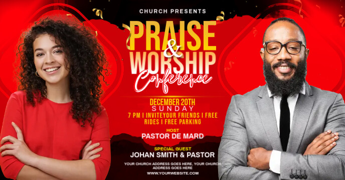 Praise & Worship Facebook Group Cover Photo template