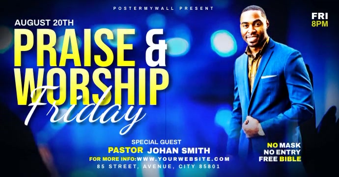 Copy of Praise & Worship template | PosterMyWall