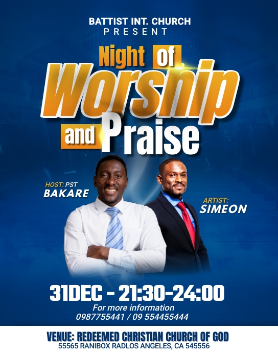 Praise &amp; Worship template | PosterMyWall