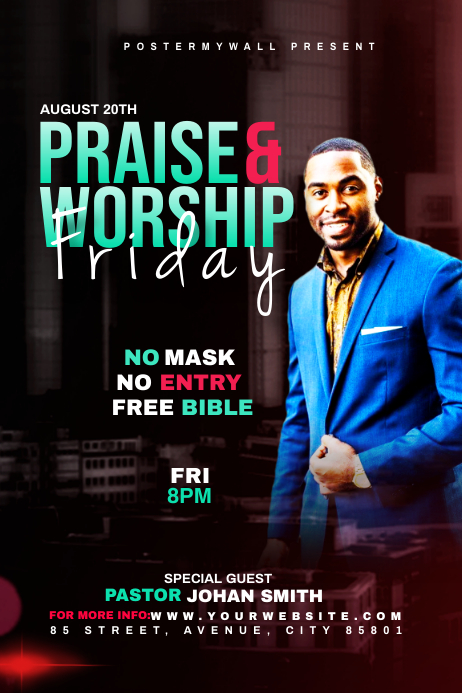 Praise & Worship template | PosterMyWall