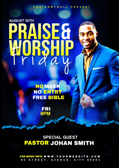 Praise & Worship template A6