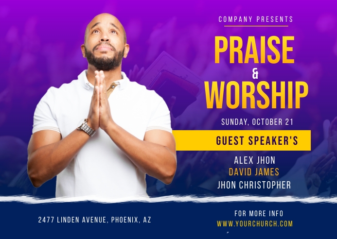 Praise and Worship Banner Template Ikhadi leposi