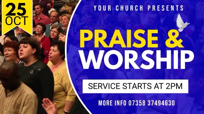 praise and worship church event Template | PosterMyWall