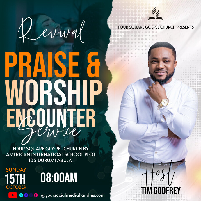 Praise Events Copy of Praise and worship church event flyer | PosterMyWall
