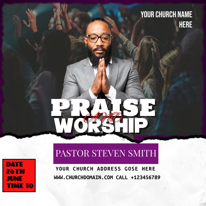 Praise and worship Template | PosterMyWall