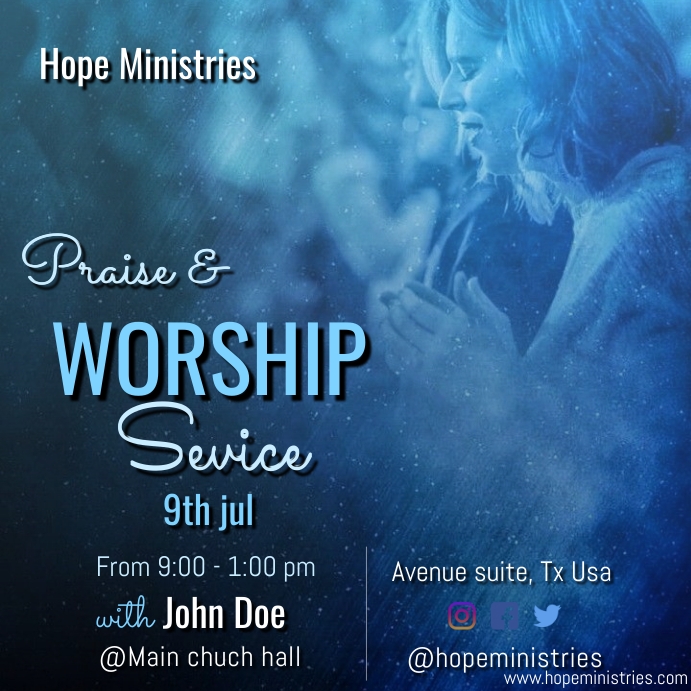 Praise and Worship Template | PosterMyWall