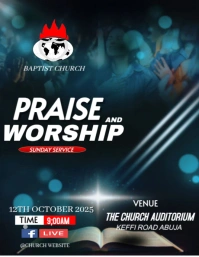 praise and worship Flyer (US Letter) template
