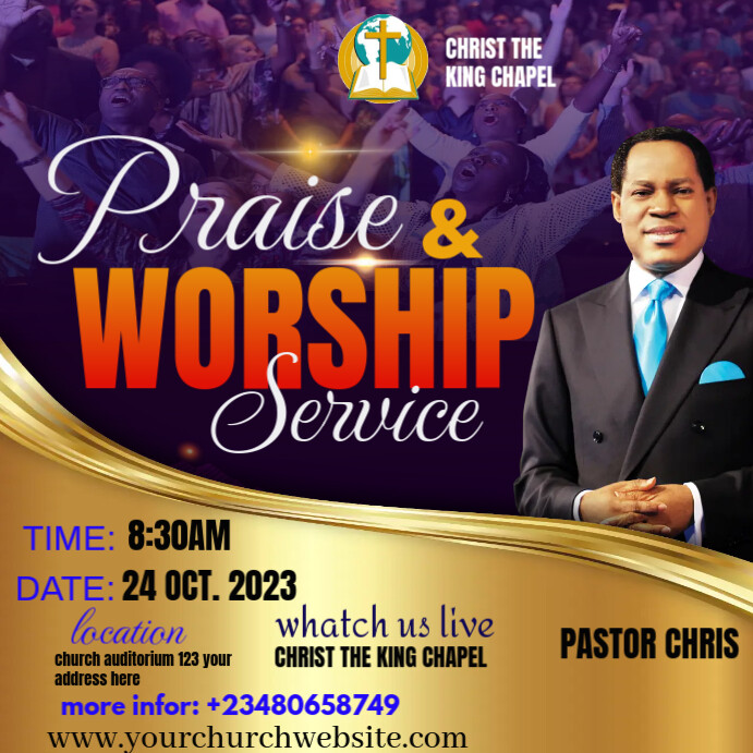Modèle PRAISE AND WORSHIP | PosterMyWall