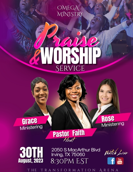 PRAISE AND WORSHIP Template | PosterMyWall