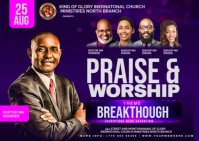 praise and worship Postal template
