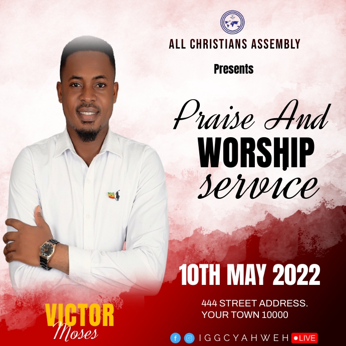 PRAISE AND WORSHIP Template | PosterMyWall