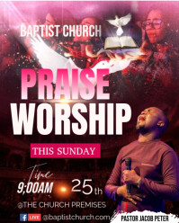PRAISE AND WORSHIP Template | PosterMyWall