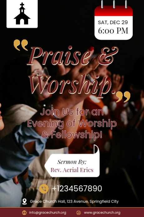 Praise and Worship Design Template | PosterMyWall