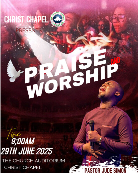 PRAISE AND WORSHIP Template | PosterMyWall