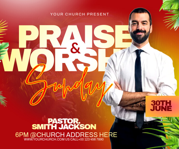 Praise and worship Medium Reghoek template
