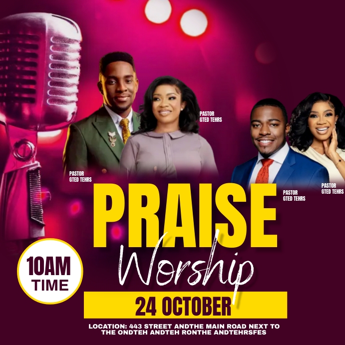 Plantilla de praise and worship | PosterMyWall