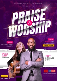 praise and worship A4 template
