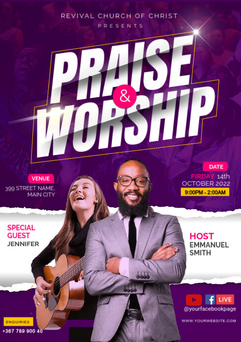 praise and worship Template | PosterMyWall