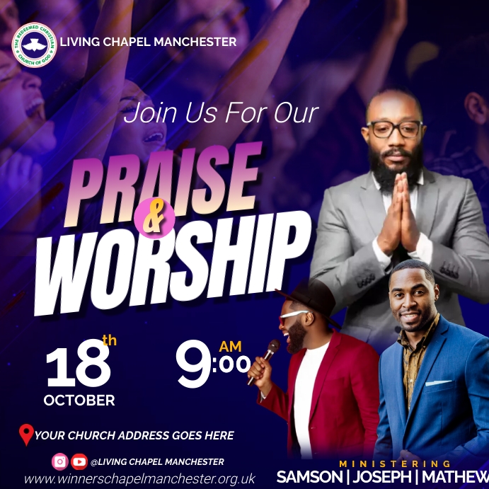 PRAISE AND WORSHIP Template | PosterMyWall