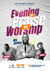 praise and worship A4 template